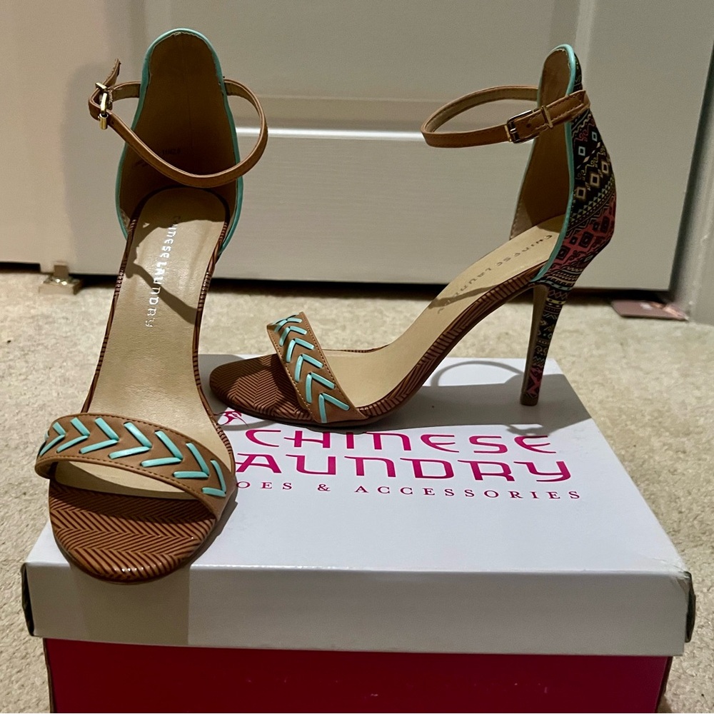 Chinese Laundry Multicolor Strappy Heels